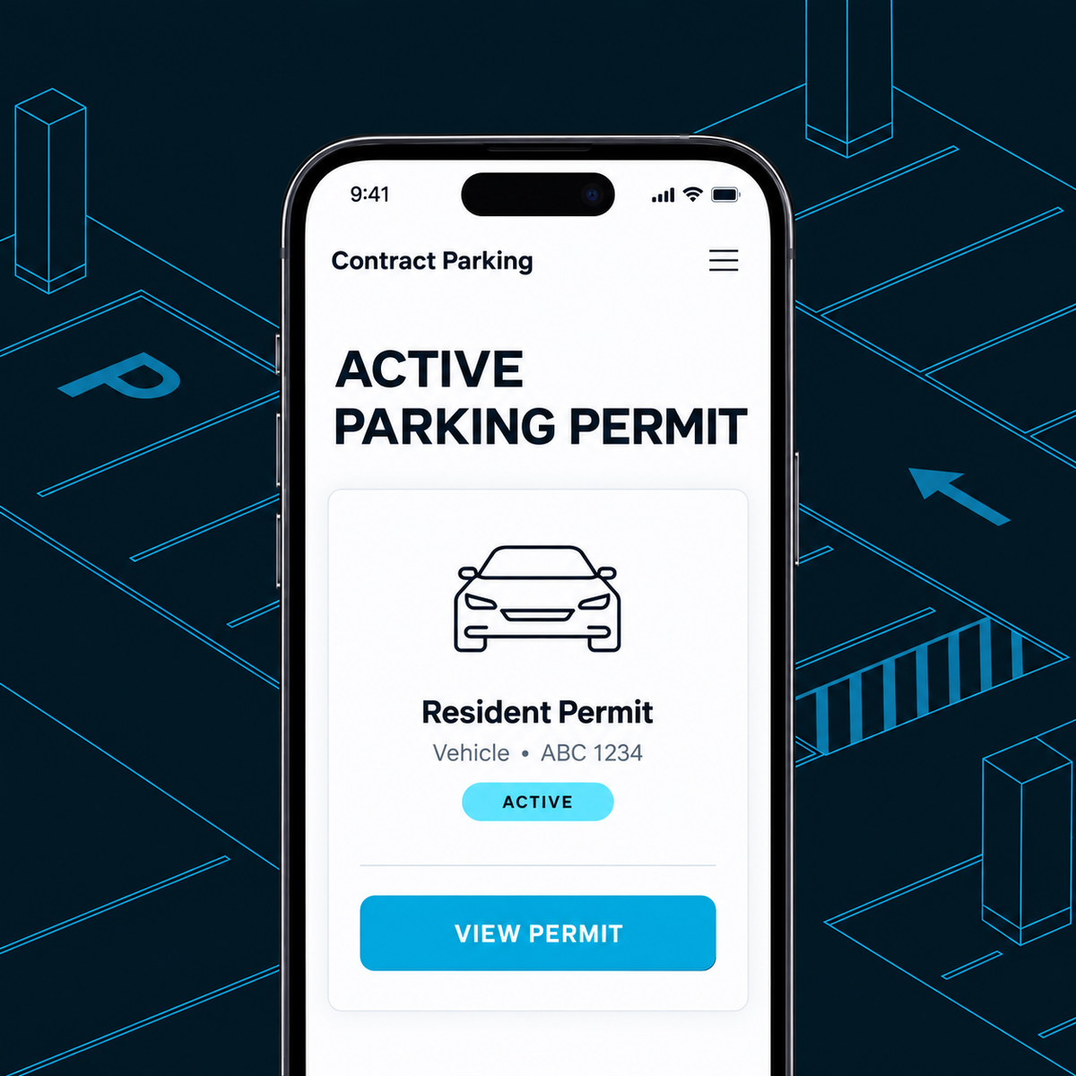 Digital parking permit interface